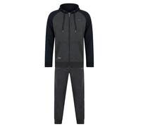 Tokyo Laundry Invex - Tuta da uomo, 2 pezzi, con cappuccio e pantaloni da jogging, Carbone Marl, XXL