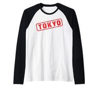 Tokyo Logo #7 Etichetta Osaka Nippon Giappone Kyoto Sapporo Maglia con Maniche Raglan