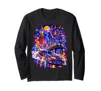 Tokyo Pilota Stradale Notte Drift Auto Giappone Maglia a Manica