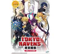 Tokyo Ravens Vol.1-24 FINE serie completa anime DVD [Inglese Dub]