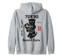 Tokyo Record Store Cat, Musica Vinile Giapponese Anime Felpa con Cappuccio