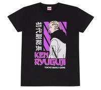 Tokyo Revengers Ken Ryuguiji Men's T-Shirt Black Regular L Black/White