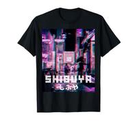 Tokyo Shibuya Giappone Stile Estetico Vaporwave 80s 90s Maglietta