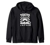 Tokyo Skyline Giappone Monte Fuji Luoghi di Interesse Skytree Kanji Souvenir Felpa con Cappuccio