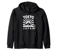 Tokyo Skyline Giappone Monte Fuji Luoghi di Interesse Skytree Kanji Souvenir Felpa con Cappuccio