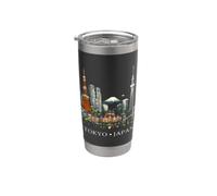Tokyo Skyline Giappone Monte Fuji Luoghi di interesse Skytree Souvenir Bicchiere termico in acciaio inox doppia parete