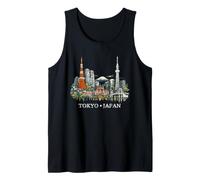 Tokyo Skyline Giappone Monte Fuji Luoghi di Interesse Skytree Souvenir Canotta