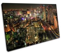 Tokyo skyline Japan Night Cityscape Canvas Art Picture Print Decorative Photo