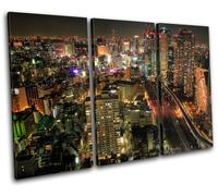 Tokyo skyline Japan Night Cityscape Canvas Art Picture Print Decorative Photo