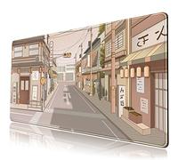 Tokyo Street Desk Mat Anime Tappetino per mouse giapponese XL Kawaii Grande Tappetino per mouse da gioco XXL Beige Carino Tappetino da scrivania Tappetino per tastiera per computer portatile Tappetino