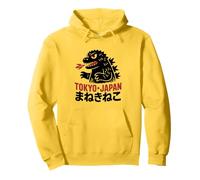 Tokyo Streetwear Dinosauro Mostro Haiku Showa Testo Giapponese Felpa con Cappuccio
