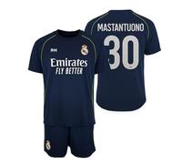 TokyRu Sports Real Madrid Set Maglia e Pantaloni- Replica ufficiale 2ª Equipaggiamento- MASTANTUONO N. 30- Bambino taglia 14