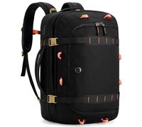 Tolaccea Zaino da Viaggio Espandibile 45L-50L, Zaini Aereo Bagaglio a Mano Adatto alla TSA, Zaino Porta PC 17.3", Grande Zaini Uomo Donna per Viaggi d'Affari e Weekender, Nero
