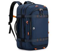 Tolaccea Zaino da Viaggio Espandibile 45L-50L, Zaini Aereo Bagaglio a Mano Adatto alla TSA, Zaino Porta PC 17.3", Grande Zaini Uomo Donna per Viaggi d'Affari e Weekender, Blu Navy