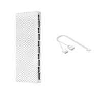 Tolaily Hub ARGB/PWM Doppio 10 Porte di Estensione Controller ARGB Adattatore HUB Ventola 2 in 1 per Ventola Alloggiamento Bianco