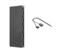 Tolaily Hub ARGB/PWM Doppio 10 Porte Estensione Controller ARGB Adattatore HUB Ventola 2 in 1 per Ventola Alloggiamento Nero