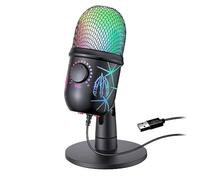 Tolaily Microfono un Condensatore USB Microfono Rgb Per Giochi Studio di Registrazione Live Streaming Microfono Per Giochi Esport Per Laptop