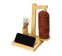 Tolaily Supporto in legno per telefono, supporto in legno con supporto per telefono, supporto per bobina in legno magnetico colore legno