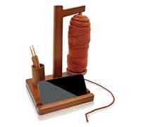 Tolaily Supporto in legno per telefono, supporto in legno con supporto per telefono, supporto per bobina magnetica in legno marrone