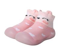 Tolaler Scarpe Primi Passi Bimba, Scarpe Gomma Traspiranti Primi Passi Bimbo, Calzini Scarpe Antiscivolo Morbida Suola, Scarpe Bimba Primi Passi per Ragazzi Ragazze 24-36 Mesi Volpe Corta