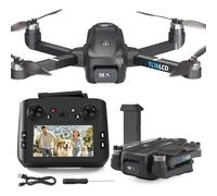Tolatoyus TL16LCD Drone con Telecamera 4K, Drone FPV per Principianti con Telecomando LCD Ritorno Automatico Follow Me Trasmissione in Tempo Reale 5G Droni GPS Pieghevole per Adulti