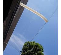 Toldo Invisible para Puerta de Entrada Protección UV y Clima Policarbonato Trasparente Resistente alla Lluvia y Nieve 40 x 110 cm (16 x 43 in) - Sin Soporte