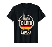 Toledo España City Travel Spagna Design Iconico Maglietta