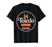Toledo España City Travel Spagna Design Iconico Maglietta
