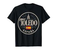 Toledo España City Travel Spagna Design Iconico Maglietta