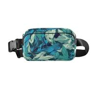 Toledo - Marsupio a tracolla alla moda in due colori blu e verde borneo, per uomo e donna, multiuso, con tracolla regolabile, per viaggi, vacanze, corsa, Blu Toledo e Verde Borneo Doppio Colore, 1