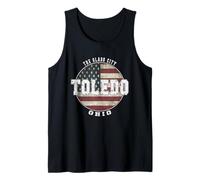 Toledo Ohio, Vintage Bandiera Americana Canotta