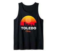 Toledo Ohio Vintage Sunset Retro City State USA Canotta