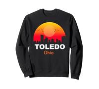 Toledo Ohio Vintage Sunset Retro City State USA Felpa