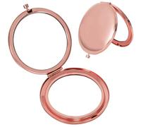 Tolenre Specchio Tascabile Pieghevole, Specchietti Compatti con Ingrandimento, Specchio da Viaggio a due Lati Trucco Specchio da Viaggio, Portatile Specchi Cosmetici, Specchio Compatto (Oro rosa)