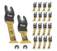TOLESA 16 lame oscillanti extra lunghe in titanio, lame oscillanti per metallo, lame per utensili oscillanti in metallo, lame multiuso per legno con chiodi, viti, taglio plastica