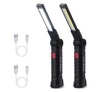 Tolesum 2 Pezzi Torcia Magnetica Ricaricabile Usb Cob Lampade Di Ispezione