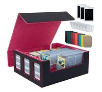 Tolesum Commander Deck Box per MTG con 3 pezzi 35PT Magnetic Card, Scatola per carte per 1800+ carte con 10 divisori e 6 clip di fissaggio, Compatibile con 3" x 4" Toploader Scatola di conservazione