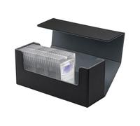 Tolesum Deck Box Magnetico per Magic Commander, 580+ Carte, Nero e Grigio | Deck Box Porta Mazzo per Pokemon e Yu-Gi-Oh, Pelle PU con Fodera Grigia in Microfibra, Spazio per Custodie 35PT/130PT