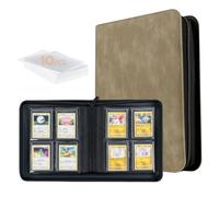 Tolesum Raccoglitore Toploader,Album di carte toploader 4 Tasche con 112 Scomparti per Carte da Collezionabili con 10 Toploader, Libro Porta Carte per Carte Toploader 3"x4", Magic, YuGi Oh, MTG-Cachi