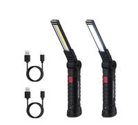 Tolesum Ricaricabile Torcia LED Tipo C,Lampada da Lavoro Pieghevole e Magnetica, Usb Cob Lampade Di Ispezione, 5 Modalità Lanterne Per Campeggio Esterna Autofficina Lampada,Riparazione Auto Emergenza