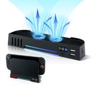 Tolesum Ventola per Switch 2,Raffreddamento a Doppia Ventola con illuminazione RGB regolabile, Espansione USB, Supporto Dock Plug & Play per Switch 2