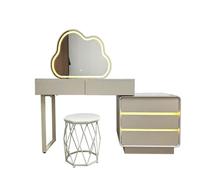 Toletta Da Trucco, Con Specchio,con Luci E Prese A Led Regolabili Con 5 Cassetti Per La Camera Da Letto