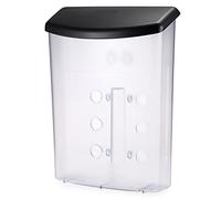 TOLIDA Cassetta delle lettere da parete per esterni con coperchio nero da parete per giornali e riviste con 2 set di accessori di montaggio