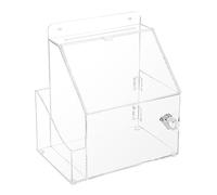 TOLIDA Cassette postali acriliche per donazioni Cassette postali per suggerimenti con supporto Cassette postali per biglietti da visita con serratura Cassette postali per ritiro delle donazioni