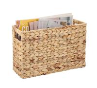 TOLIDA Portariviste stabile in giacinto d'acqua, cestino portaoggetti in tessuto, per libri, riviste, carta come regalo, 39,5 x 14 x 25,3 cm