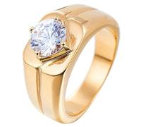 Tolldek 11 mm fedi nuziali da uomo, in acciaio inox, con 4 grim, anello solitario, anello dell'amicizia, anello punk rock, argento/oro, acciaio inox, Zirconia cubica