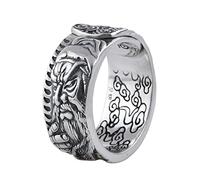 Tolldek Anello da sposa in argento Sterling S999 da uomo, nuvola Guan Gong Amulet, anello di fidanzamento, fedi nuziali punk rock in argento Sterling 999, personalizzabile, argento sterling 999, Senza