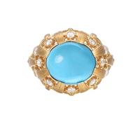 Tolldek Anello dell'amicizia 9 K/14 K/18 K, in oro giallo, blu, da laboratorio, turchese, classico, taglio ovale, con moissanite, in oro 18/14/9 carati, misura 47-70, Oro giallo 18 carati (750