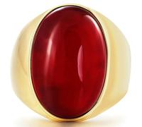 Tolldek Anello di fidanzamento da uomo, in acciaio inox, 23 mm, con occhio di gatto, anelli dell'amicizia, punk rock, Acciaio inossidabile, Senza zirconi