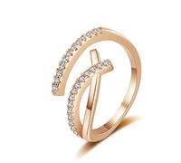 Tolldek Anello di fidanzamento in vero oro giallo 18 carati, laboratorio creato diamante infinito, anello di nozze Au 750, anello di diamanti, 48 (15,3)
